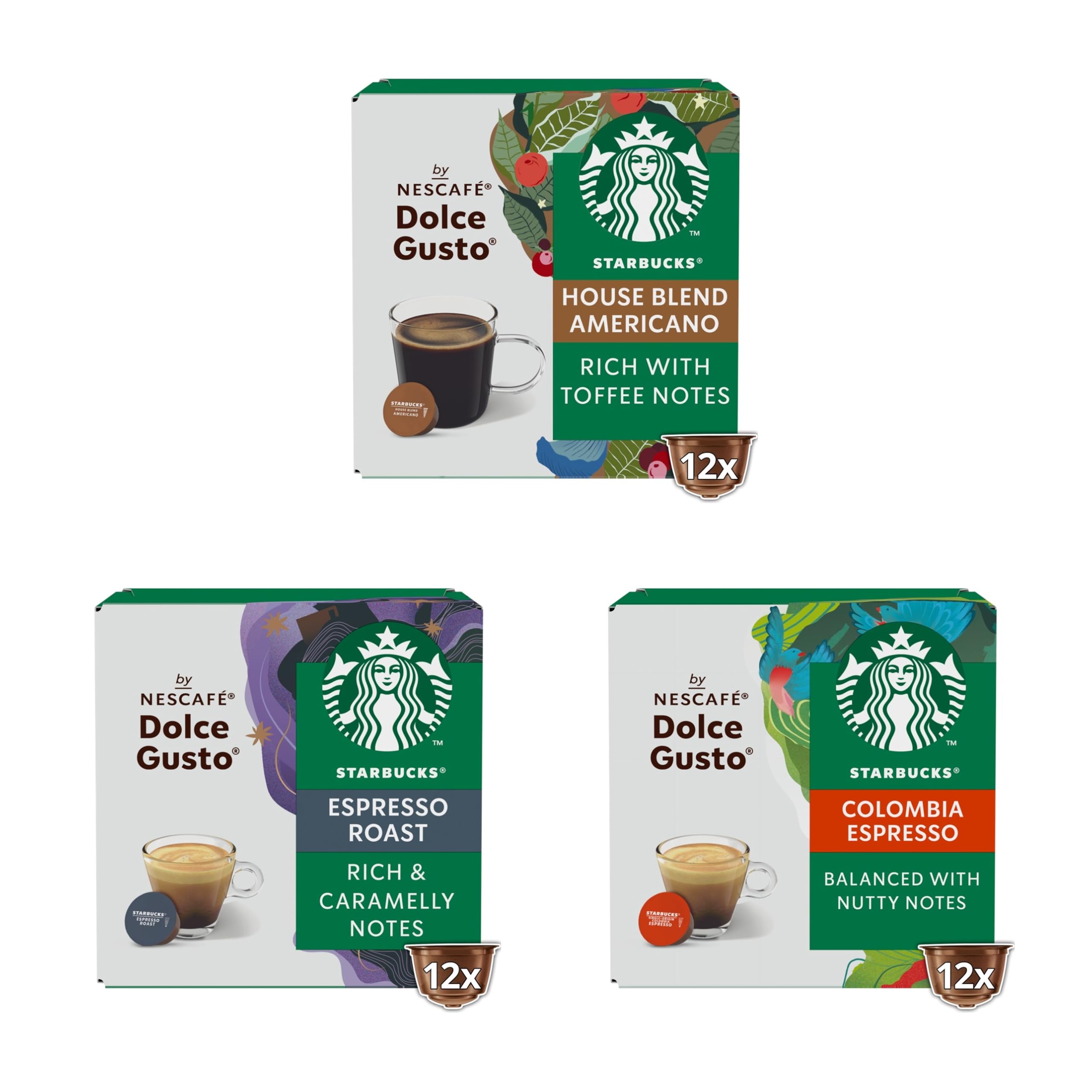 Nescafé Dolce Gusto Kapsułki Kawy Czarna 72 Sztuk Zestaw Amazon Exclusive