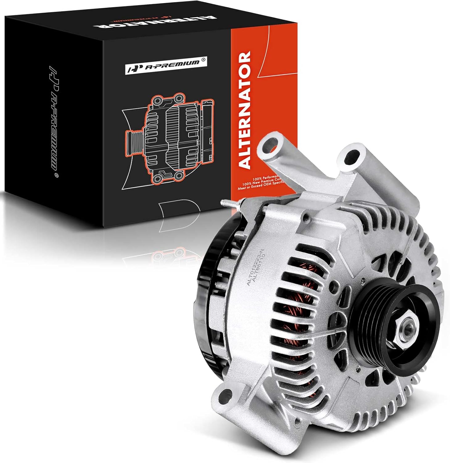 A-Premium Alternator Compatible with Ford Focus 2005-2007 L4 2.0L, 130A 12V 6-Groove Pulley Clockwise, Replace# 6S4Z10346CA, 6S4Z10346CARM1