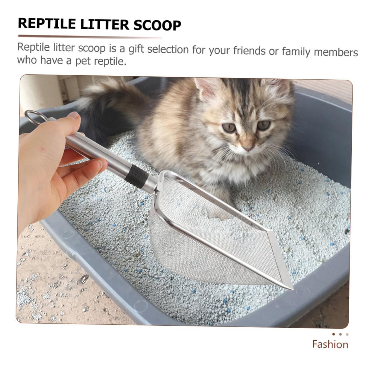 Pala para Limpiar Excrementos De Reptiles y Gatos Orificios para Drenaje y Limpieza Efectiva