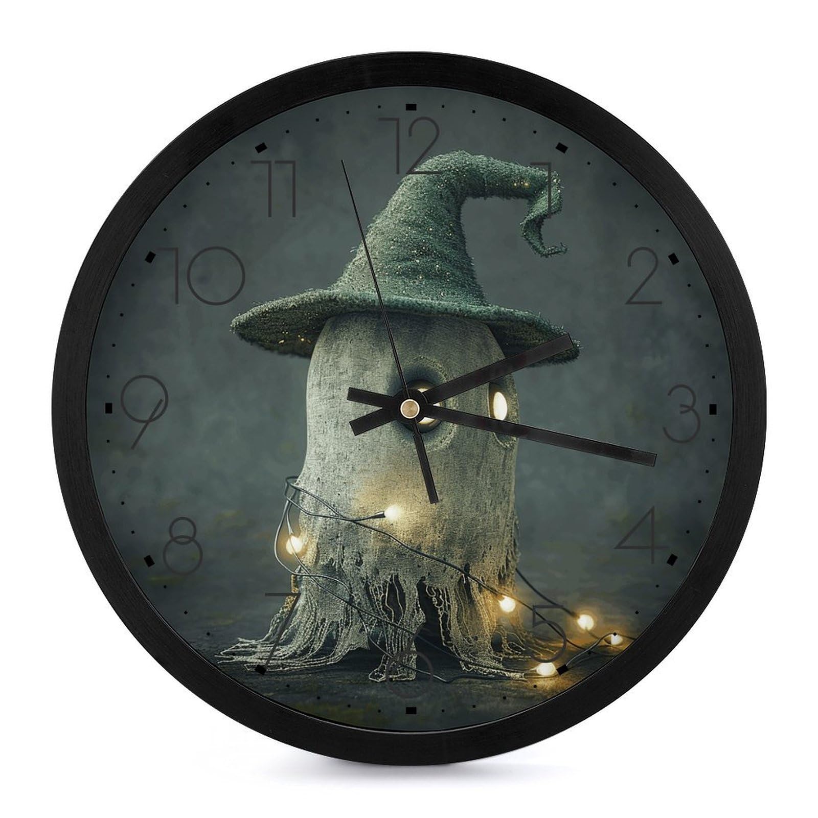 Horloge murale pour salon et salle de classe motif fantôme