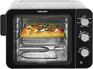 Instant Pot 4-Slice InstantHeat 7-in-1 Air Fryer Toaster Oven, Air Fry, Bake, Toast, Roast, Broil, Warm, and Make Pizza
