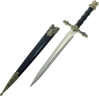 14" King Arthur Medieval Dagger. Historical Short Sword with Scabbard. for Collection, Gift, Cosplay at Renaissance Fair