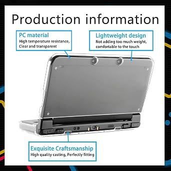 DTOL New 3DS XL Case - Ultra Clear Crystal Transparent Hard Shell Protective Case Cover Skin Shell for 2015 New Nintendo 3DS LL