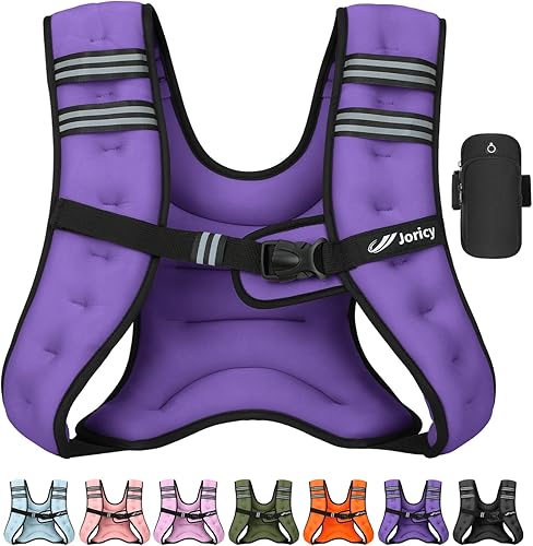 Miniatura 8 de Chaleco con peso unisex, con franja reflectante para correr, entrenamiento, caminar, entrenamiento de fuerza, pérdida de peso, fitness