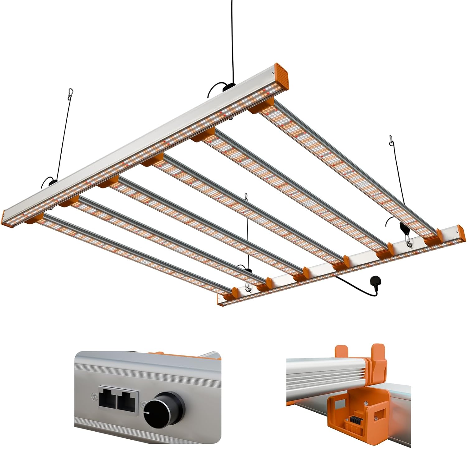 Grow Light, LED Modular 720W Grow Lights for Indoor Plants Full Spectrum Seed Starting Seedlings Vegetable, Scalable & Linkable Daisy Chain Dimmable 5x5ft Plant Light