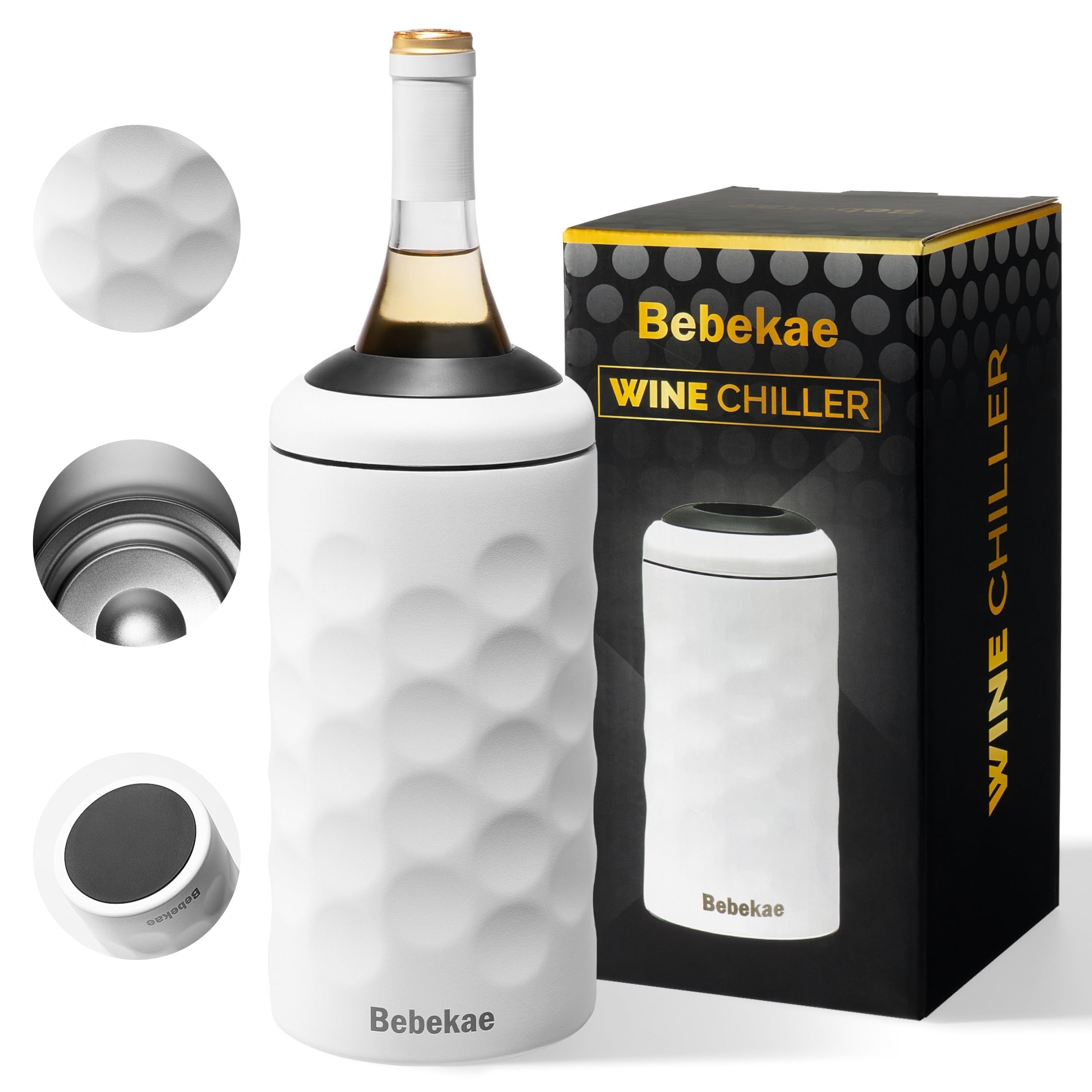 Wine Chiller, Wine Bottle Chiller, Keeps Wine Cold 6+ Hours, 750ml