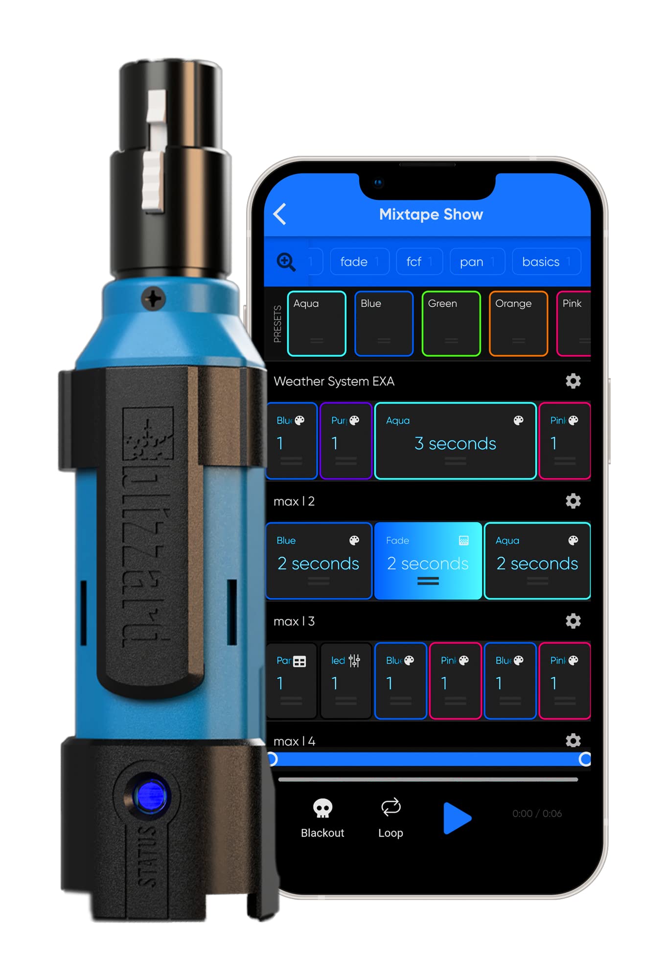 Blizzard Lighting SoC-It Wireless Controller with 5-pin DMX Output WiFi based sACN/Art-Net to DMX Converter with At Full app