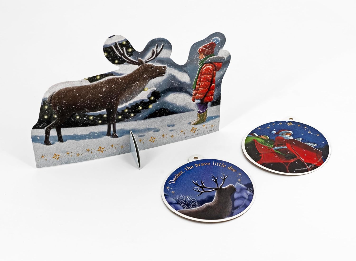 Dasher Gift Set: (Two Classic Christmas Picture Books with Press-Out Ornaments and Standees)