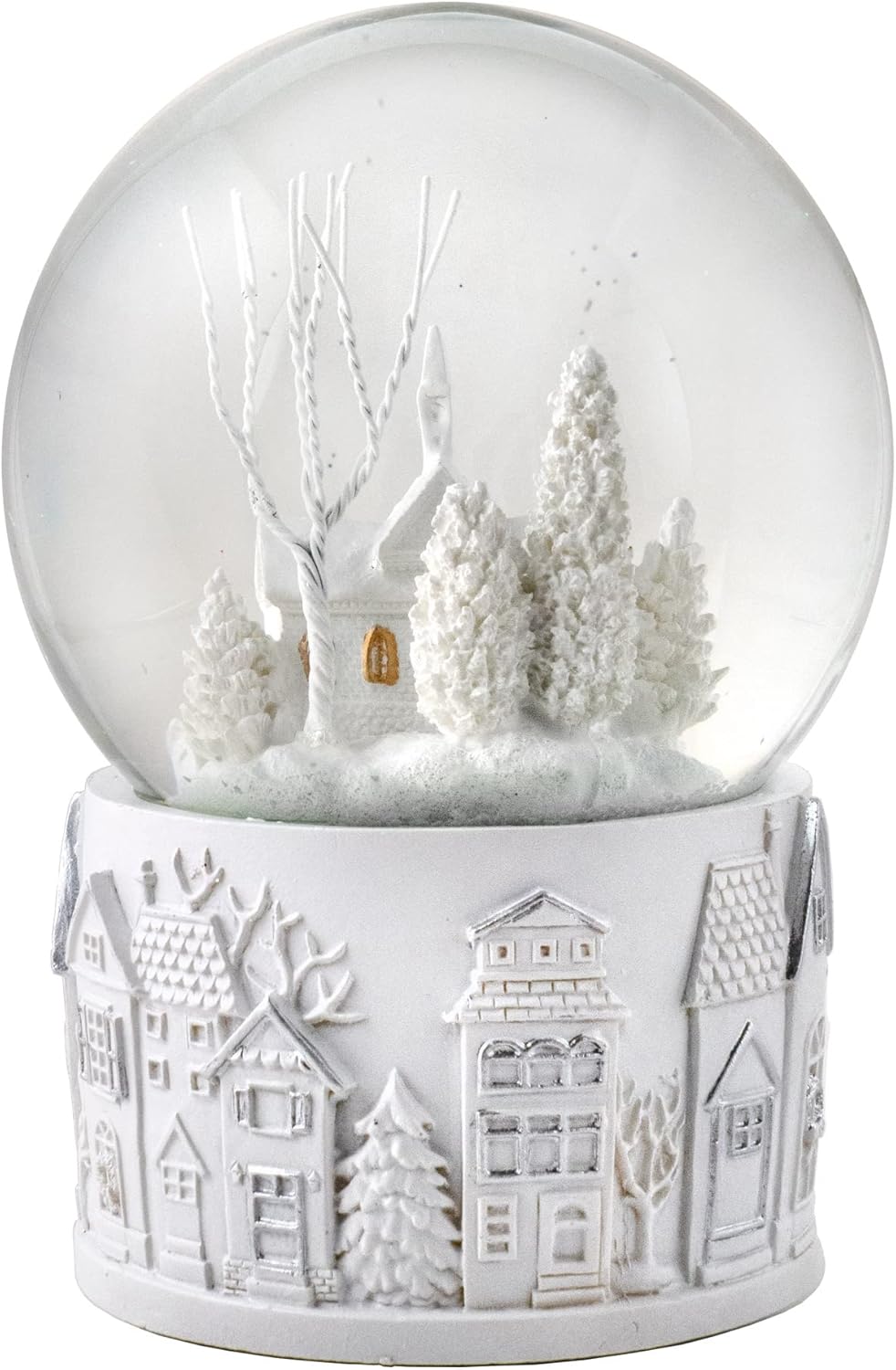 100MM White Christmas Scene Snow Globe by San Francisco Music Box Company - Image 3