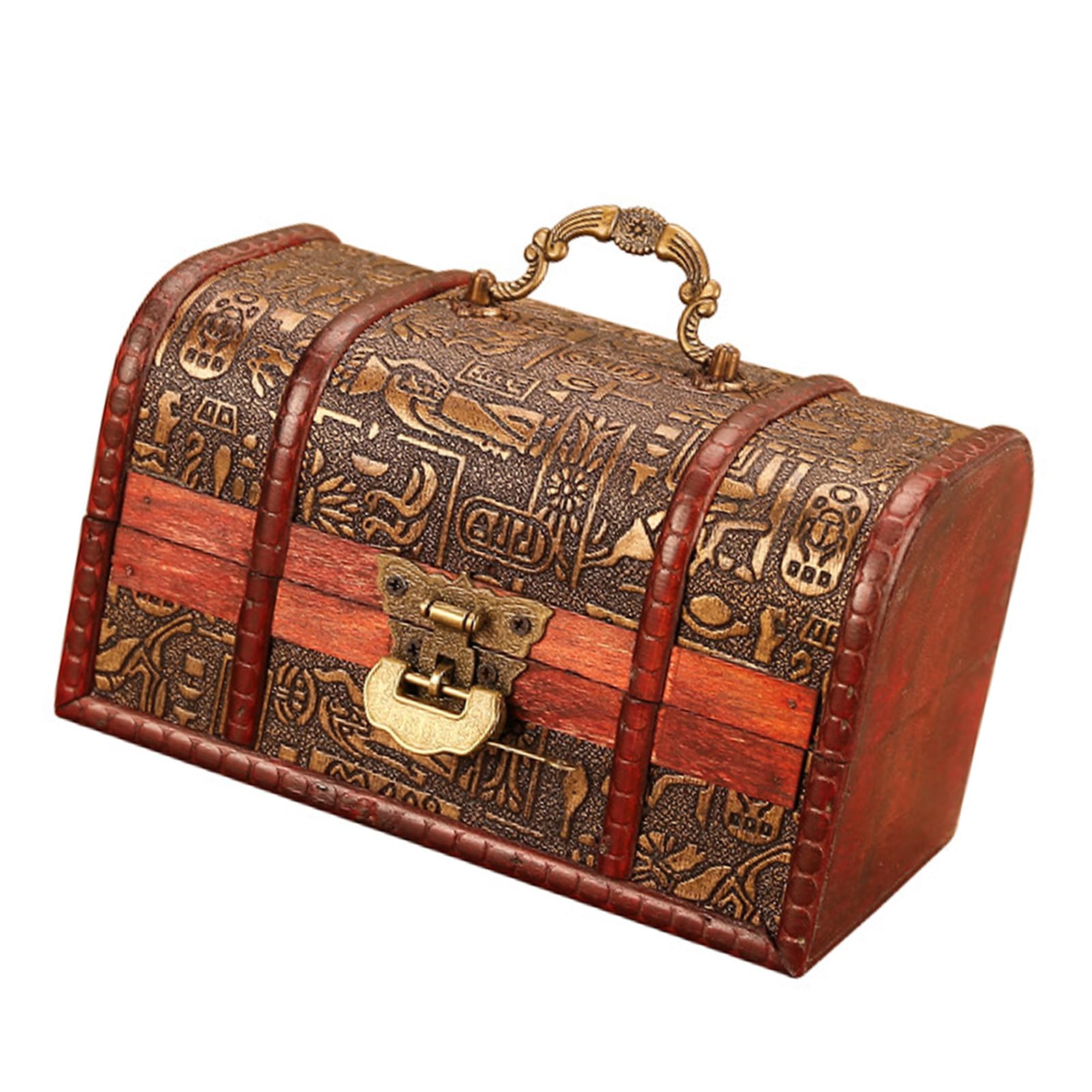 APGLSXY Antique Styles Handcrafted Wooden Jewelry Storage Box with for Home Decoration Keepsakes Storing Container Wooden Jewelry Storage Box with