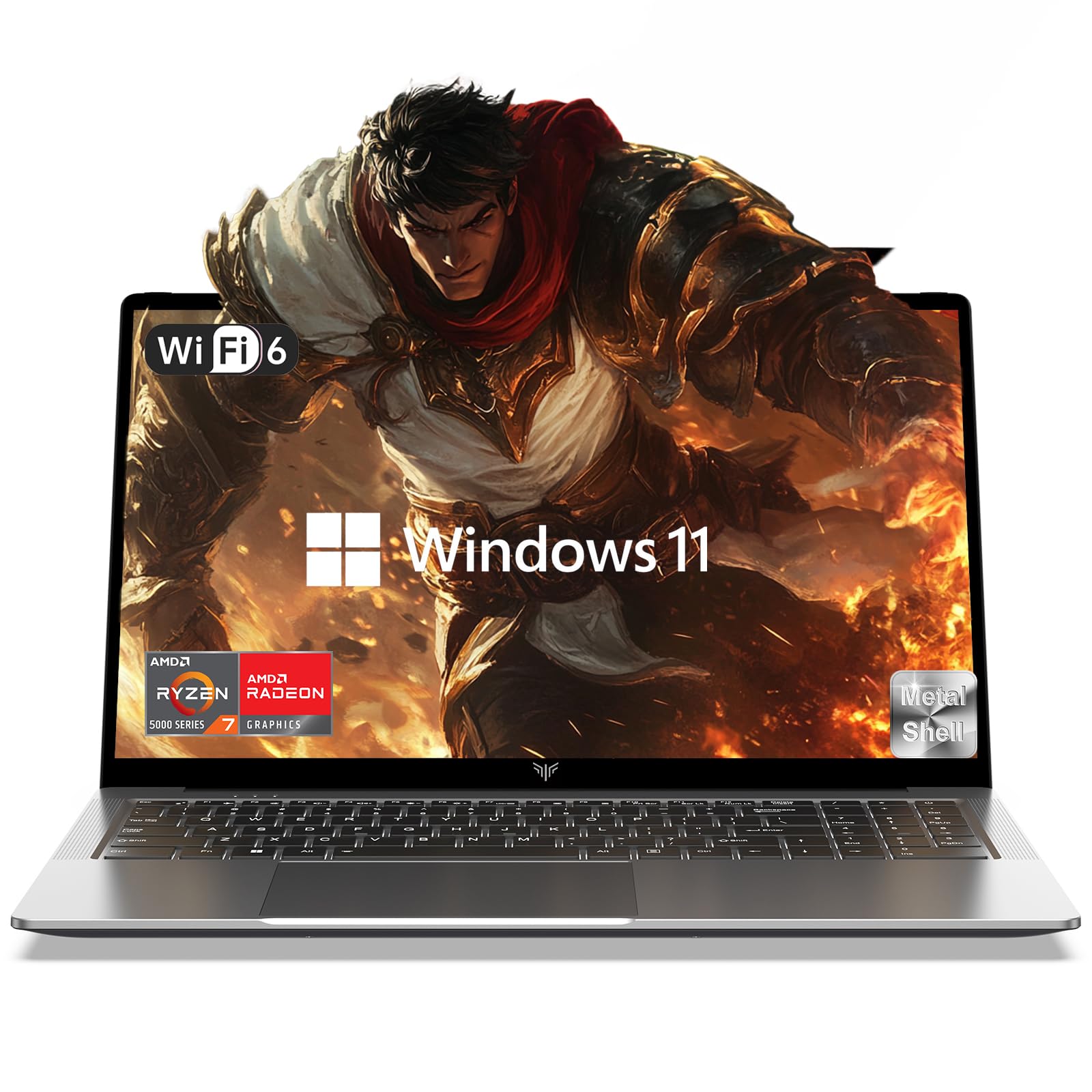 KAIGERR Gaming Laptop, 16.0inch Laptop Computer with ΑMD Ryzen 7 5825U(8C/16T, Up to 4.5GHz), 16GB RAM 512GB NVMe SSD Windows 11 Laptop, Radeon RX Vega 8 Graphics,WiFi 6, Backlit KB