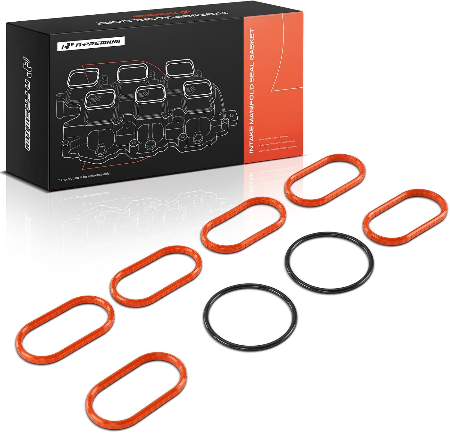 A-Premium Upper Fuel Injection Plenum Gasket Set Compatible with Jaguar S-Type 2001-2008 3.0L, X-Type 2002-2008