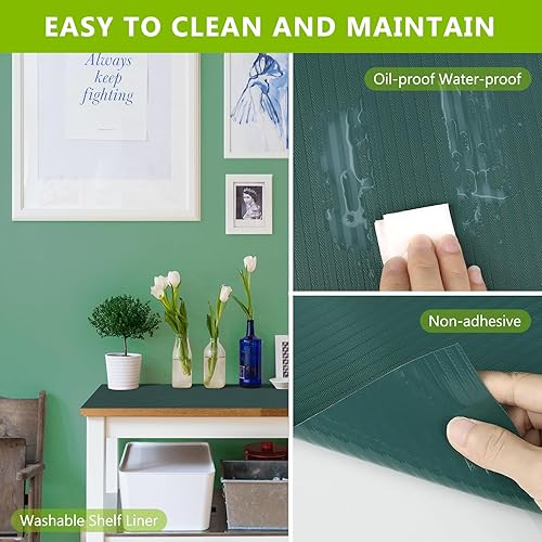 Miniatura 3 de Revestimientos para estantes no adhesivos para cajones de cocina, revestimientos impermeables y duraderos para estantes, refrigerador, despensa,