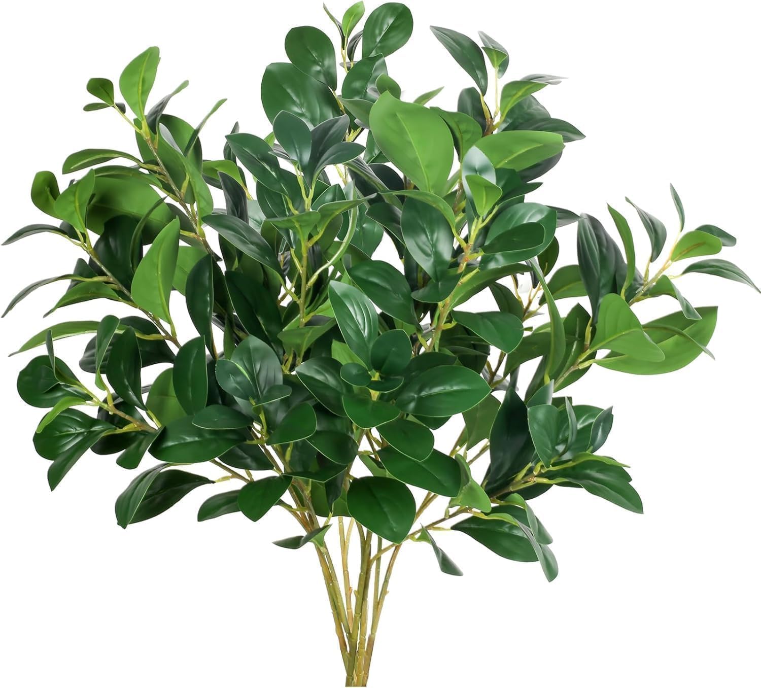 NAHUAA 6Pcs Faux Greenery Stems for Vase Artificial Eucalyptus Stems 32.3'' Long Stem Outdoor Eucalyptus Plants Real Touch Greenery Arrangement for