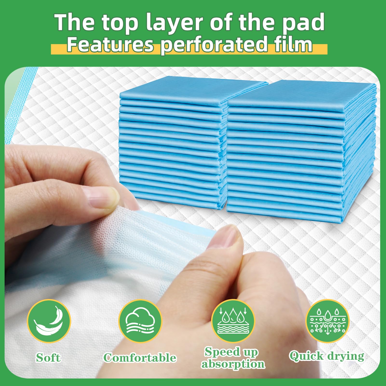 DEEP DEAR Almohadillas para orina de perro extra grandes de 30 x 36 pulgadas, 40 almohadillas para cachorros XXL, a prueba de fugas, extra grandes, almohadillas de entrenamiento para orina para