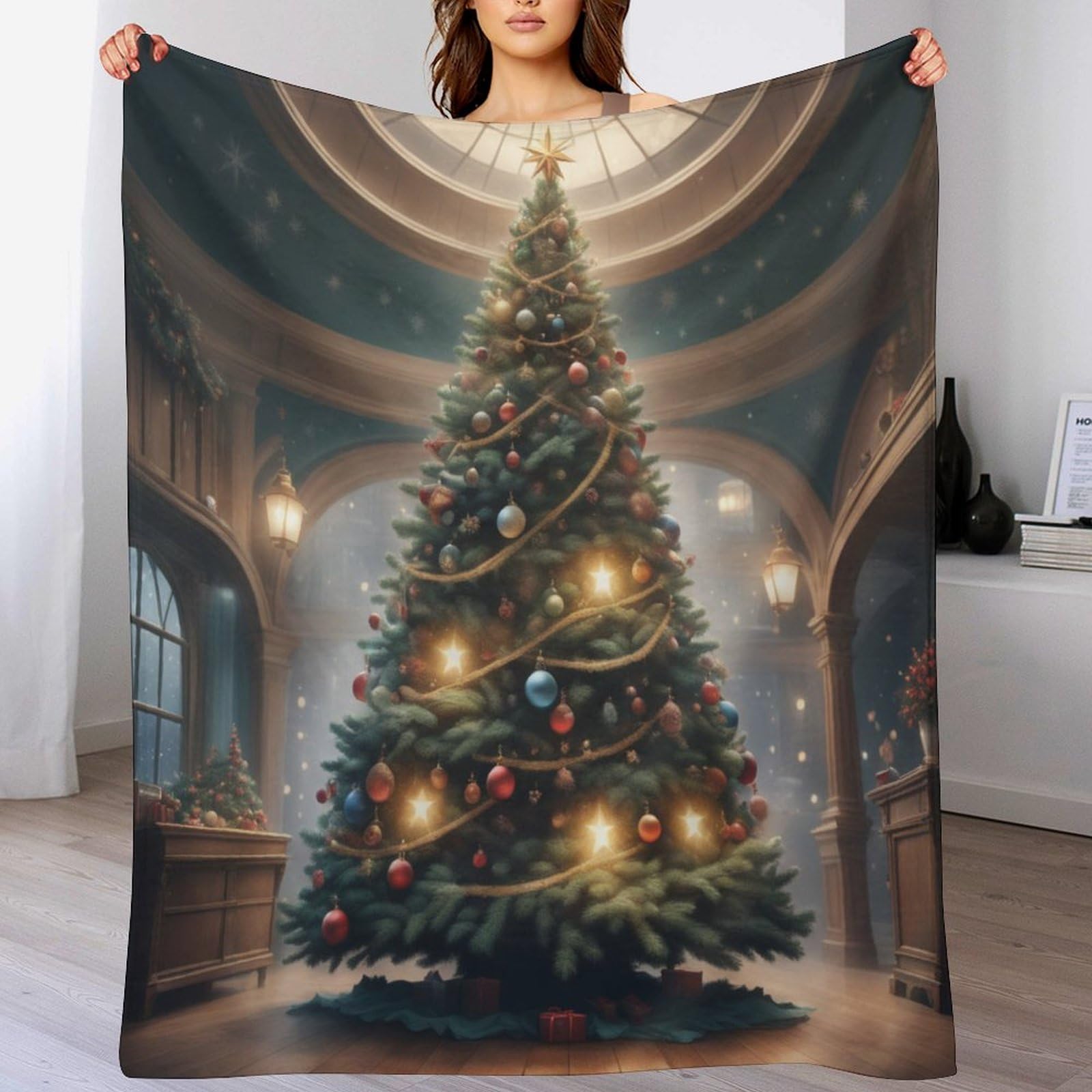Couverture arbre de Noël le cadeau idéal pour réchauffer le canapé ou le lit
