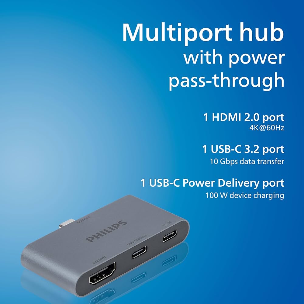 Amazon.com: Philips USB-C Multiport Hub, with 4K HDMI