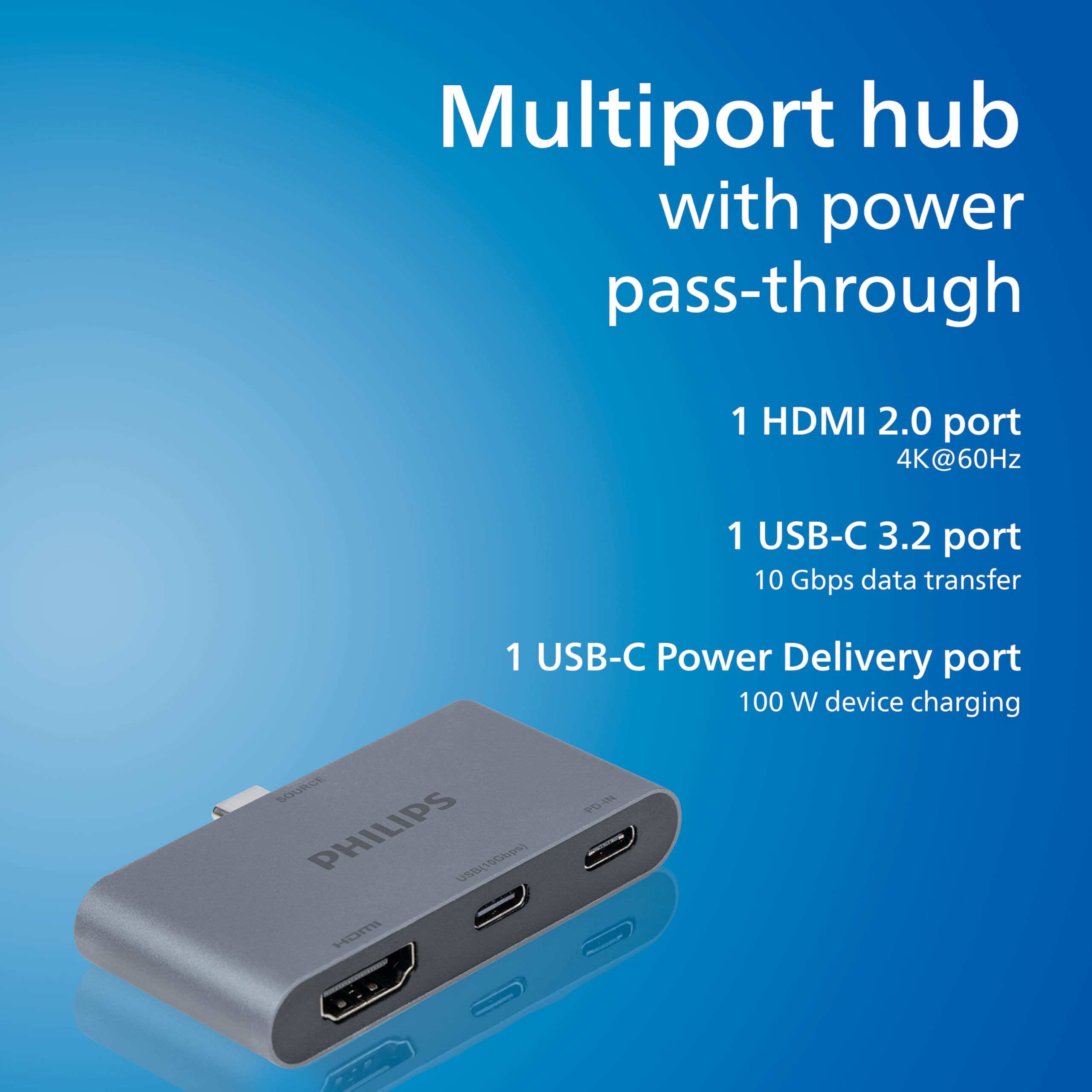Amazon.com: Philips USB-C Multiport Hub, with 4K HDMI