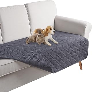 TAOCOCO Reversible Waterproof Sofa Cover: Sofa Bed Cover, Waterproof Furniture Protector Couch Cover, Sofa Slipcovers, Dog Sofa Bed(Dark Grey, 107 * 173CM)