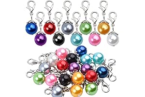 Aylifu 20Pcs Clip-On Charms with Lobster Clasp for Jewelry Making