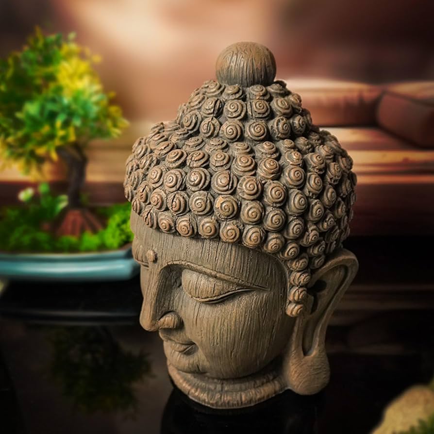 仏陀頭　ブッダヘッド　オブジェ Amazon.co.jp: Psdndeww 樹脂ブッダヘッド像コレクターと