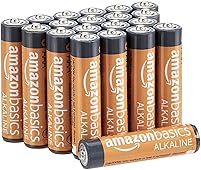 Amazon Basics 20 Pack AAA High-Performance Alkaline Batteries, 10-Year Shelf Life, Easy to Open Value Pack
