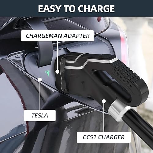 Miniatura 5 de CHARGERMAN Adaptador de cargador CCS para Tesla con estuche de viaje, nominal de hasta 220 kW, adaptador de carga CC para modelo 3YSX, compatible