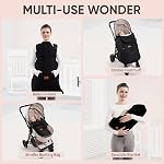 miracle baby Cover for Baby Carrier Universal Hoodie Windproof Stroller Covers Waterproof Bunting Bag (Black)