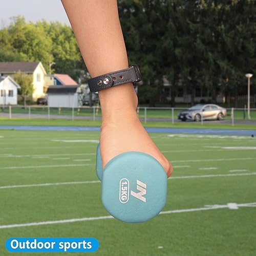 Miniatura 5 de Bandas de cuero compatibles con Fitbit Inspire 3 pulseras para mujeres y hombres, correa impermeable de repuesto de cuero genuino para reloj