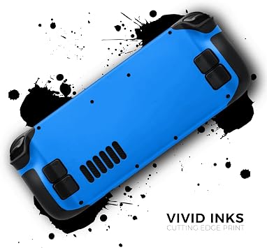 DesignSkinz - Compatible with Steam Deck - PC Skin Decal Protective Scratch Resistant Vinyl Wrap Gaming Cover - Solid Blue