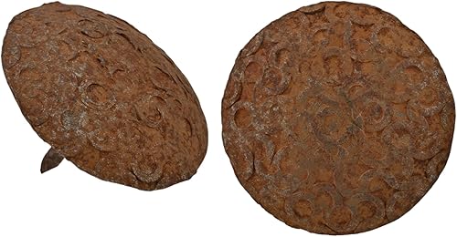 Miniatura 10 de Paquete de 50 clavos decorativos Iron Clavos de 1 pulgada, oxidado, acento decorativo para mejoras del hogar, persianas de granja, puerta de
