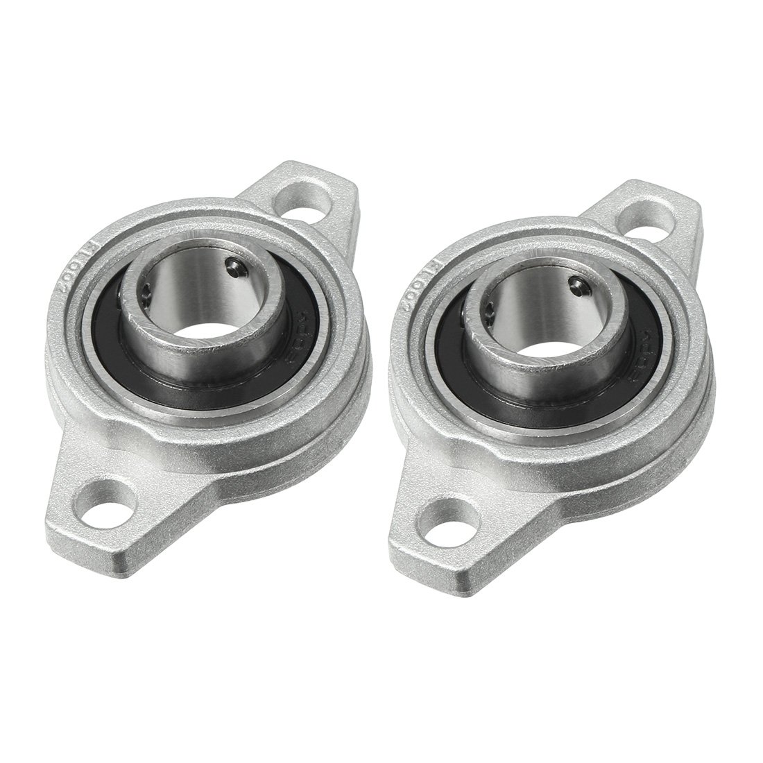 Uxcell Sourcingmap 2Pcs Kfl002 15Mm Zinc Alloy Self Aligning Pillow Block Flange Bearing