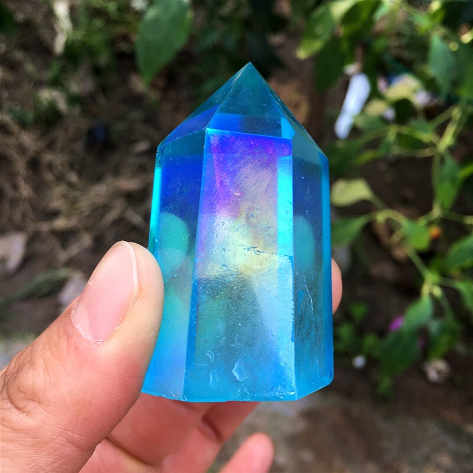 Amazon.co.jp: 天然オーラ水晶クリスタル宝石鉱物標本家の装飾 飾る