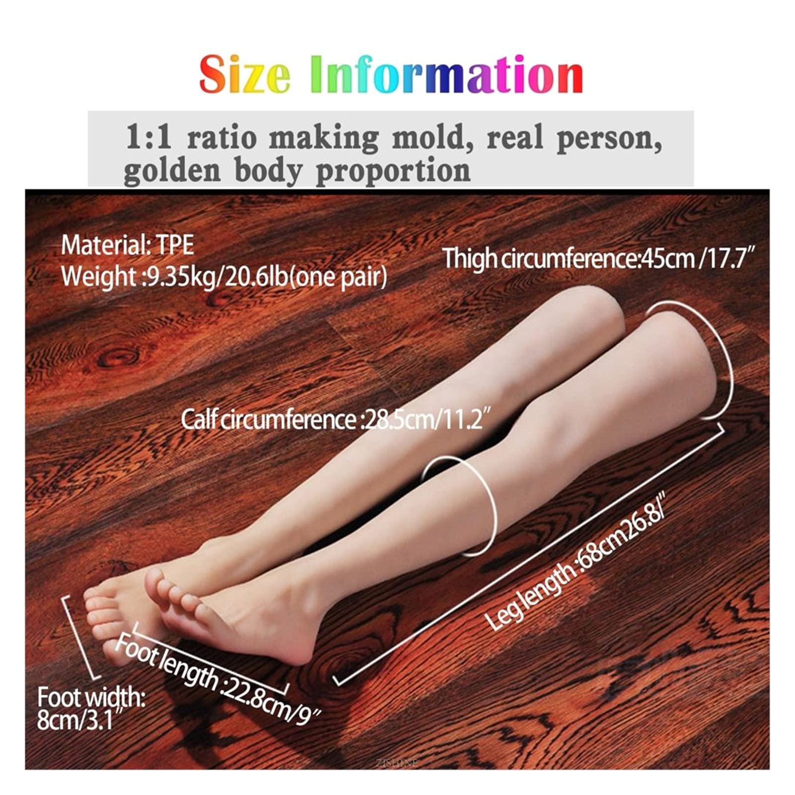 Symulacja Model stóp na żywo Odwrócony nogi Model Nogi Model Strzelanie Wyświetlanie rekwizytów Malarstwo Malarstwo Pończochy(Toes No bone,Right Leg)