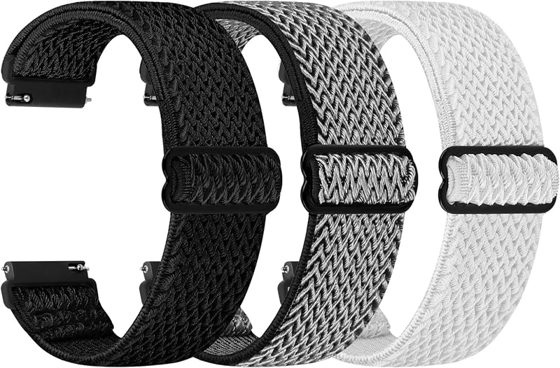 TumpCez Correa de reloj de liberación rápida – Elección de ancho: 0.709 in, 0.748 in, 0.787 in, 0.866 in, 0.945 in, correas de reloj de nailon elástico ajustable, pulsera de repuesto para hombres y mujeres