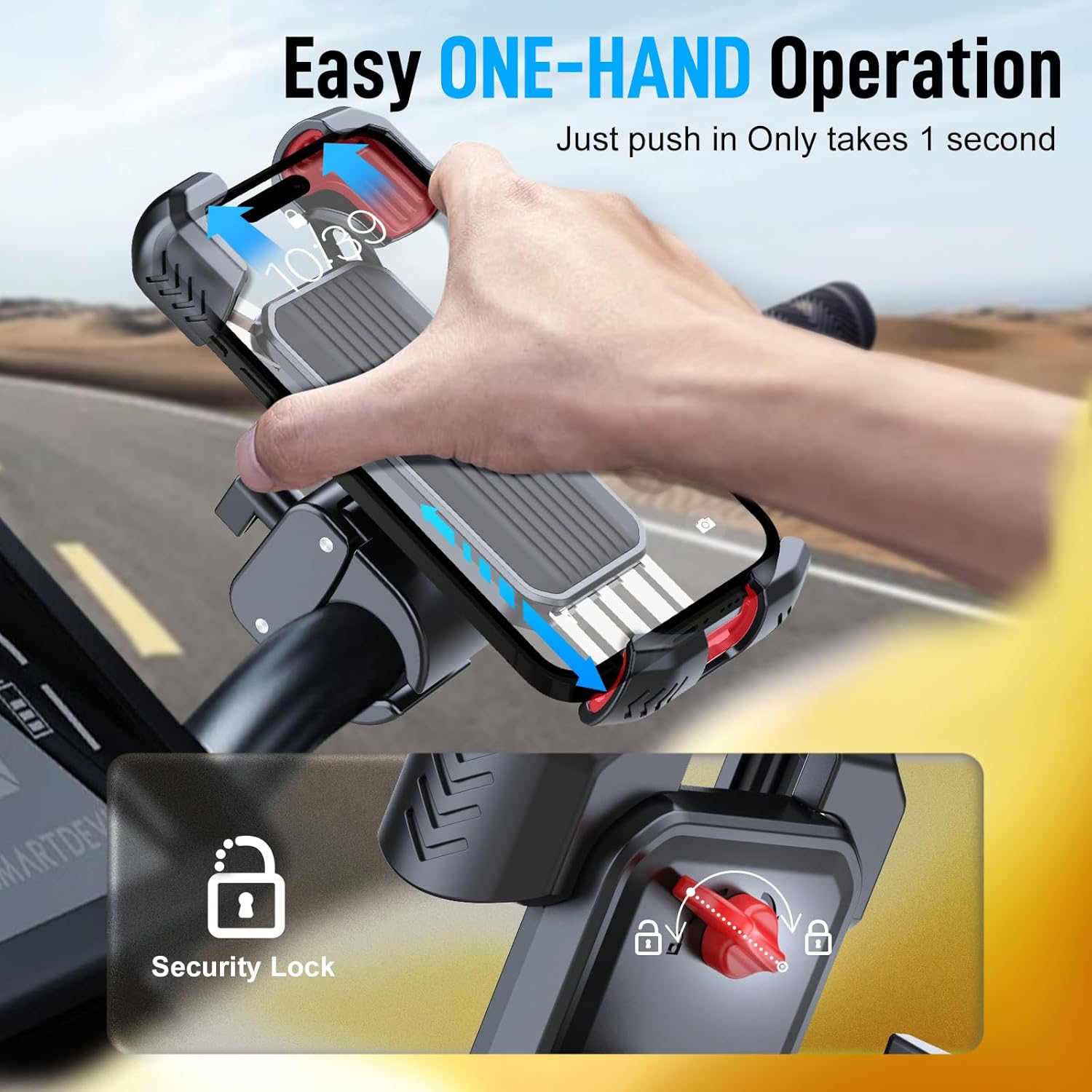 Easy One-Hand Operation for Phone Holder