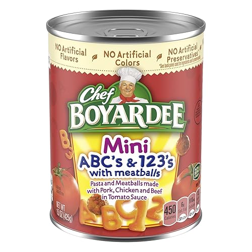 Miniatura 8 de Chef Boyardee Mini ABC y 123 con albóndigas 15 onzas paquete de 4