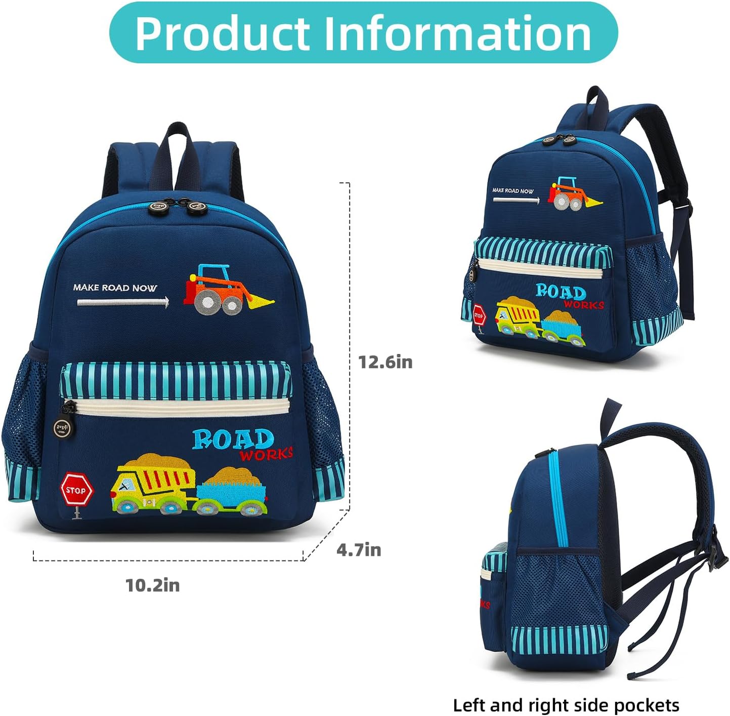 willikiva Cute Zoo Little 3d Backpack Kids Backpack for Boys and Girls Toddler Backpack Waterproof Preschool(Nice Day) - Image 3