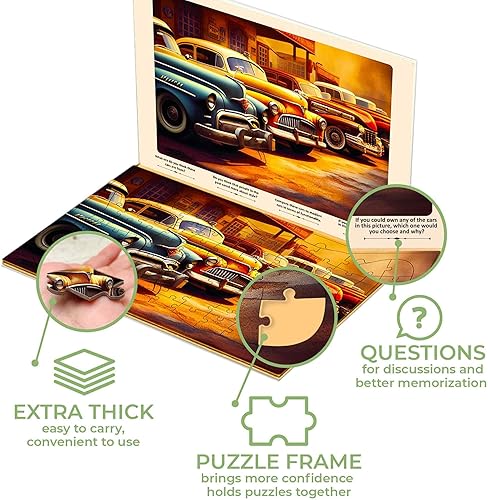 Miniatura 3 de QUOKKA 100 piezas de actividades de demencia para adultos  3 juegos de rompecabezas de demencia para ancianos  Productos de regalo de piezas grandes