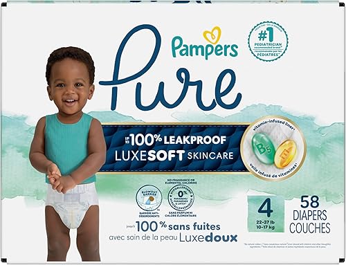 Vista 48 de Pampers Pure Protection - Pañales prémium desechables e hipoalergénicos para bebé, talla 3, 66