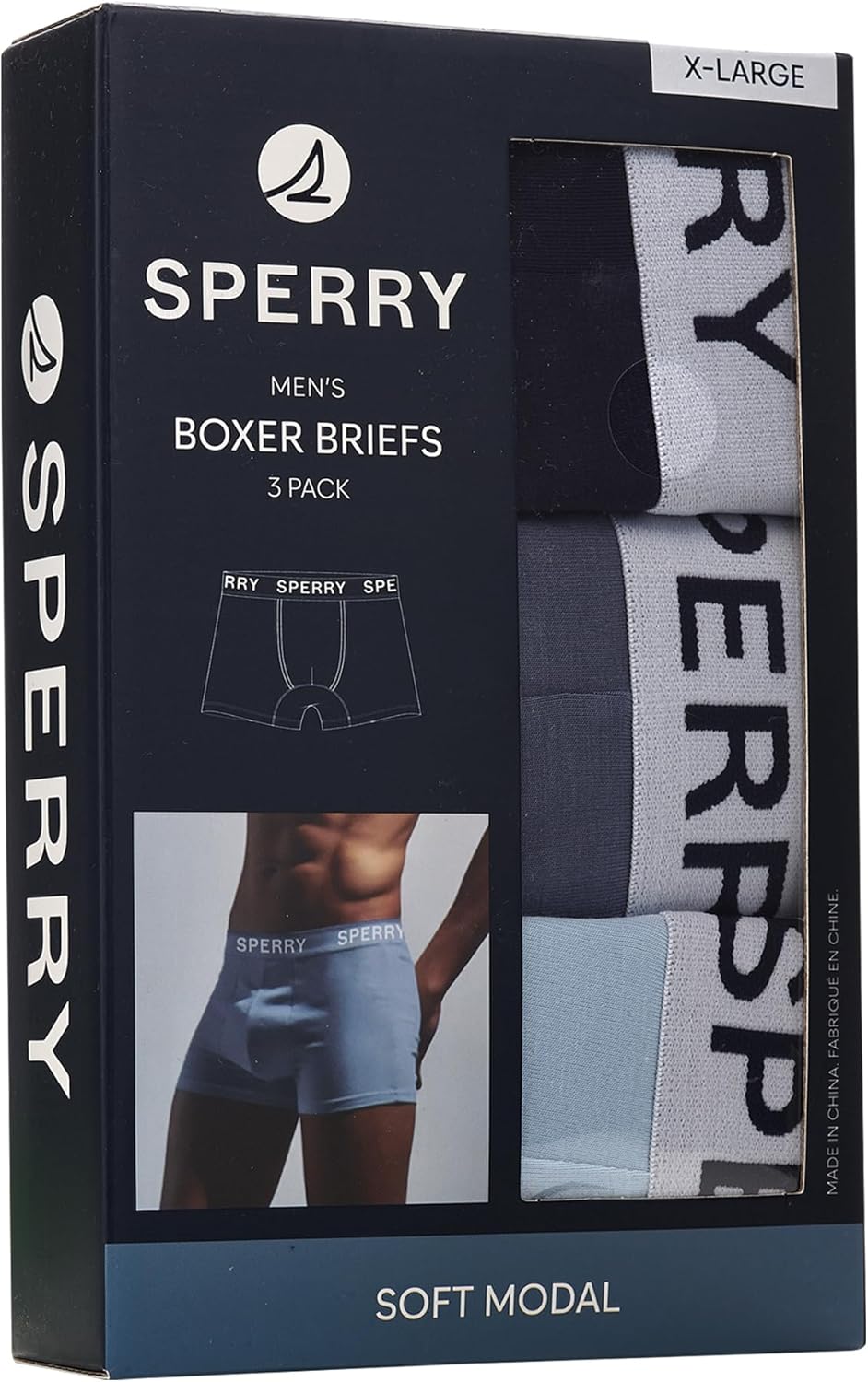 Sperry 3-Pack Men's Soft Modal Boxer Briefs – Luxuriously Soft, Breathable & Comfortable Stretch Micro Modal Underwear Men - Image 5
