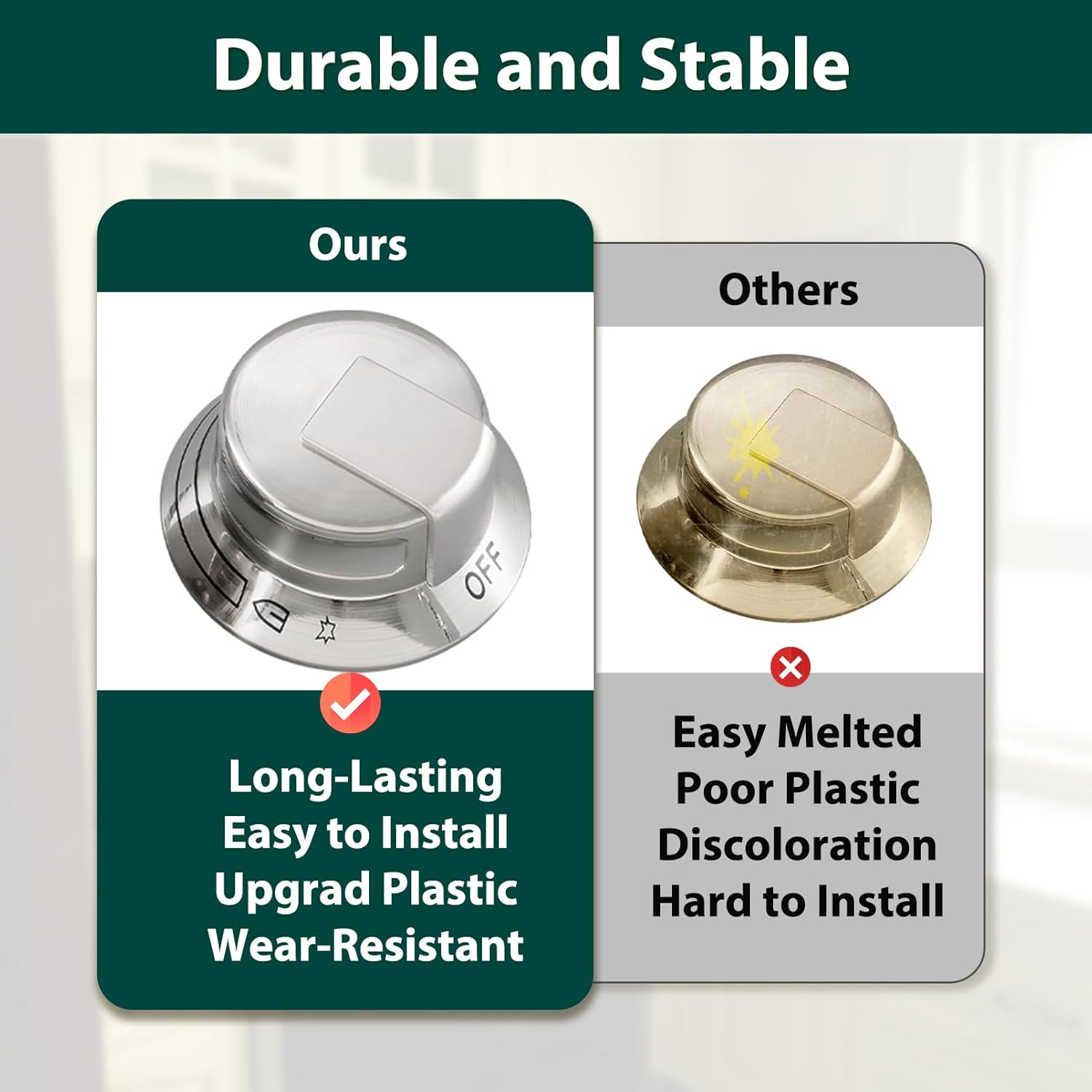 318569904 Knobs Replacement Parts for Electrolux Stove Top Knob Gas Cooktop Range Stove Oven Knob Frigidaire Electrolux Stovetop EW30GC55PS Plastic Surface Burner Control Icon Knobs 4 Pcs