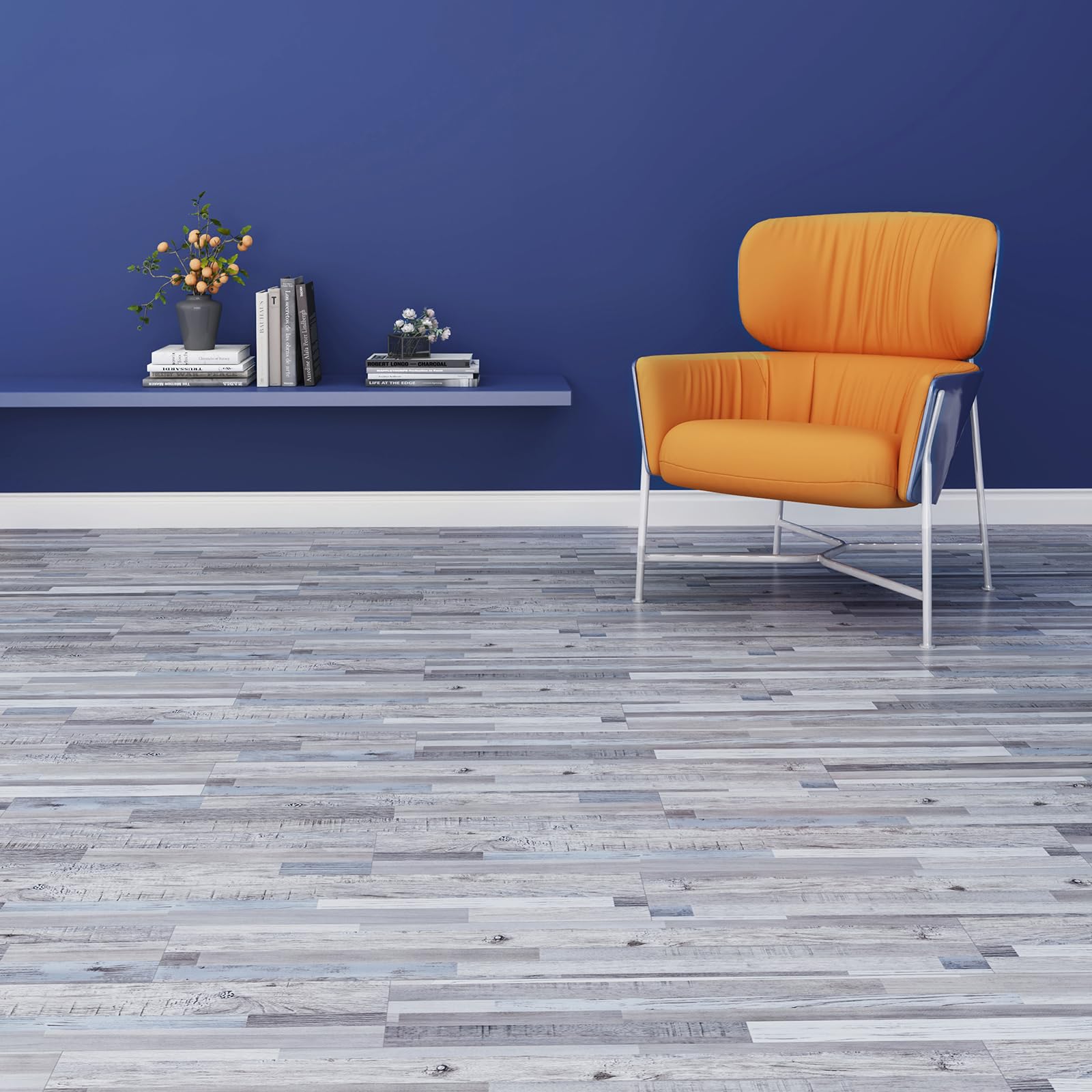 ATOPOSE - Suelo de vinilo autoadhesivo con aspecto de madera, 36 tablones