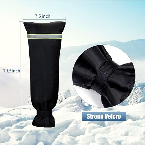 Miniatura 2 de Cubierta grande para grifo para exteriores con tira reflectante de invierno, calcetines de grifo de jardín, protección contra congelación, calcetín