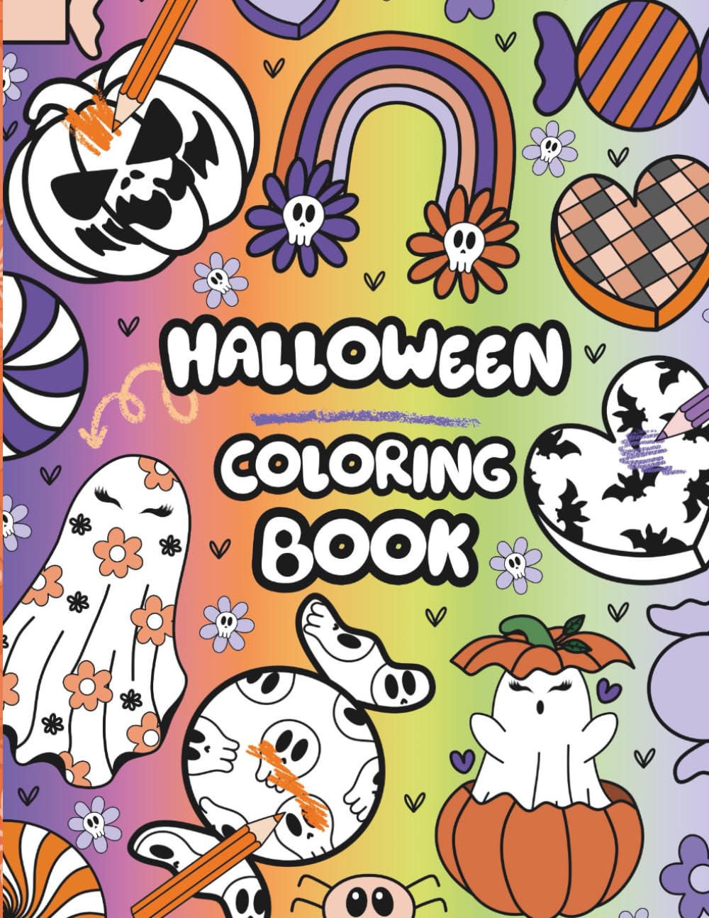 Halloween Coloring Book for Kids & Adults: Cute, Spooky & Fun Halloween Pages to Color for Relaxation and Creativity