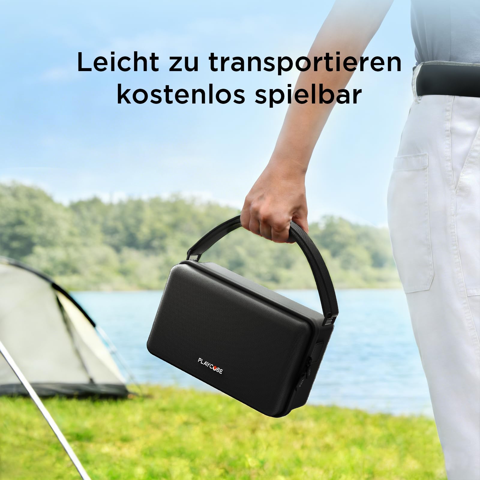 TCL PlayCube DLP Mini Beamer 4K und Individuelle Beamertasche
