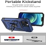 Cas conçu pour iPhone 14 5G, iPhone 14 Case 6.1'' avec couverture de caméra & Kickstand Couverture de protection antichoc pour les militaires iPhone 14