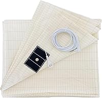 Vista 1 de Hoja de tierra con fibra plateada y algodón orgánico, conductora con cable de conexión a tierra, mantiene un buen sueño, salud natural