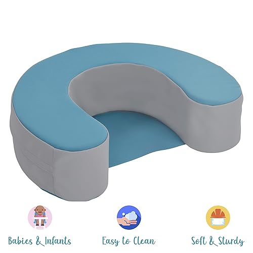 Miniatura 2 de Factory Direct Partners 10423-TLGY SoftScape - Anillo de apoyo para bebés y bebés, asiento de piso de espuma suave acolchado con parte inferior