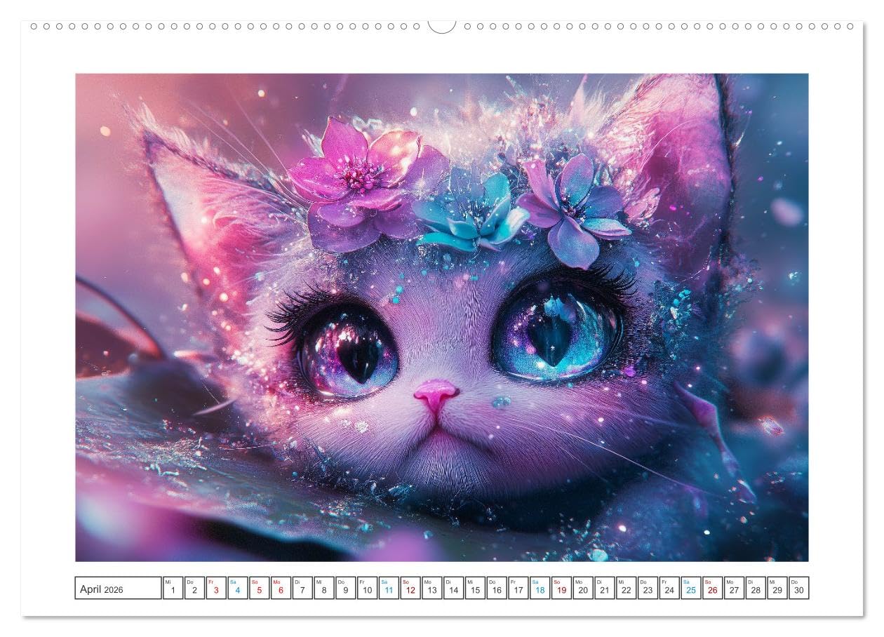Samtpfoten-Sinfonie (hochwertiger Premium Wandkalender 2026 DIN A2 quer), Kunstdruck in Hochglanz: Katzen schenken Liebe ohne Worte, begleiten uns mit ... unsere Sorgen fort. (CALVENDO Tiere)
